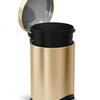 Balde com pedal 4.5L Aço Inox Dourado 